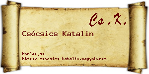 Csócsics Katalin névjegykártya