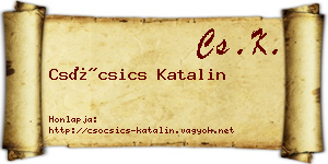 Csócsics Katalin névjegykártya