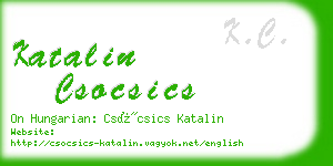 katalin csocsics business card